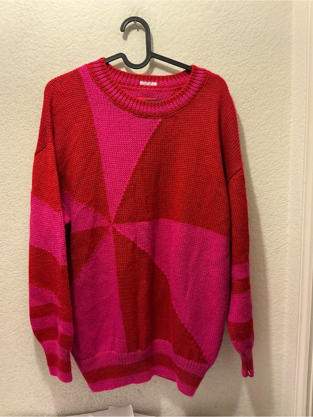 MOTHER the easy drop jumper color block Geometric Crewneck Sweater - Picture 4 of 10